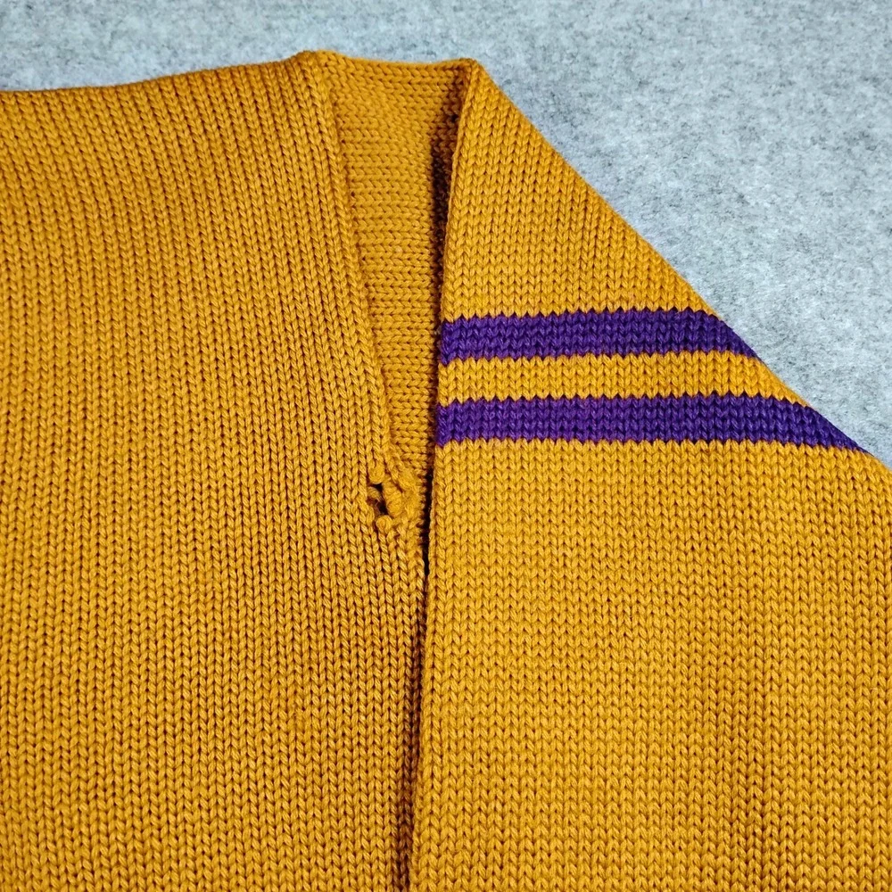 O'Shea‎ Knitting Mills Vintage 40s Varsity Letterman Sweater Mens 38 Gold Wool